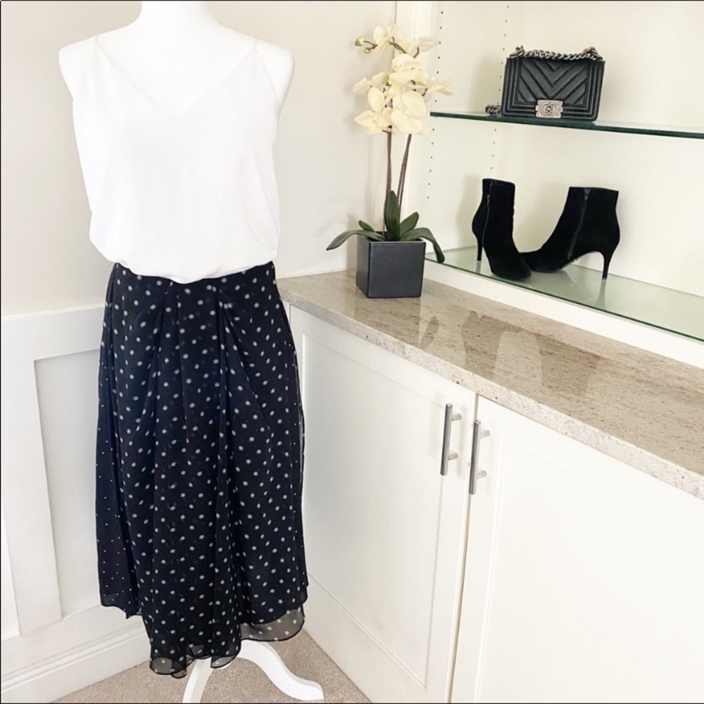 Vince Mixed Dot Midi Skirt - Picture 2 of 7